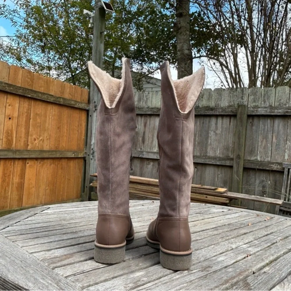 NWOT Charles David Taupe Over the‎ Knee Boots size 7 yarn boot